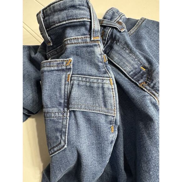 Carhartt Jeans Womens 6 Tall Blue Relaxed Fit Straight Leg Denim Workwear - Picture 3 of 6